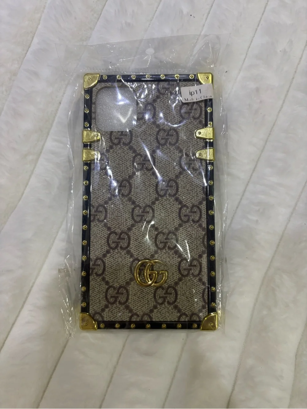 & Other Stories Brown and Gold Monogram iPhone 11 Case